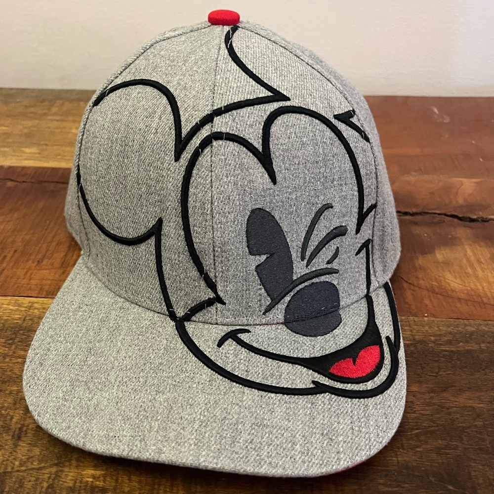Disney Mickey Mouse embroidered flat brim hat